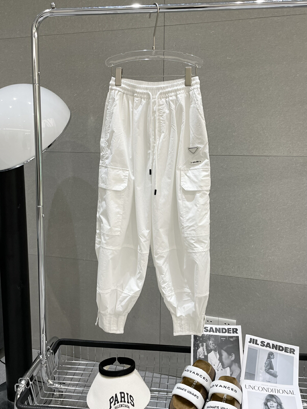 Original price 100.39! [bobo1972] drawstring elastic waist and foot binding slim casual pants cy211320# CJJ