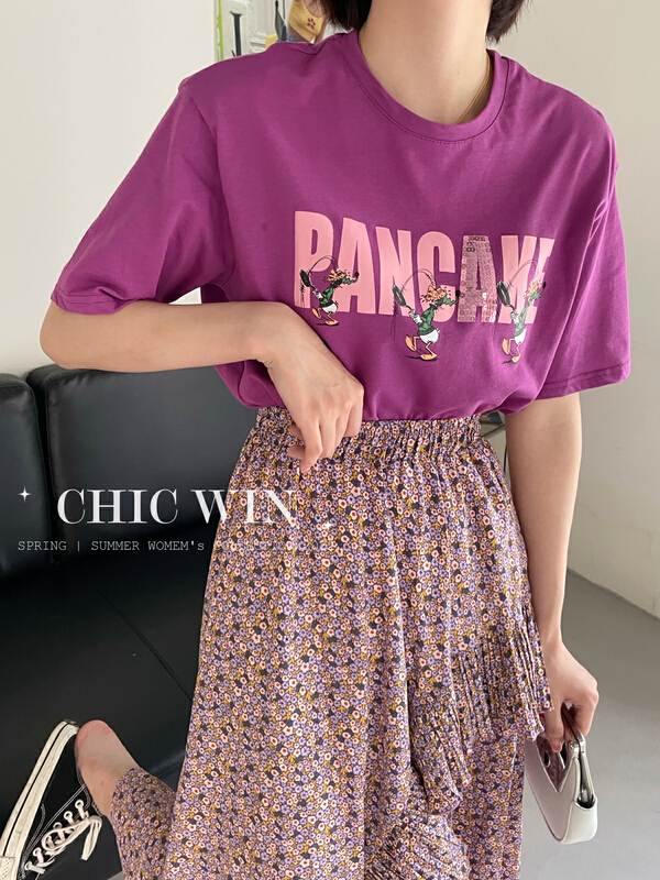 [chic win] Korean fashion casual letter short sleeve T-shirt 6088# CSX