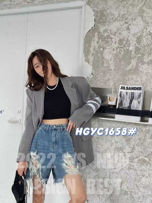 [thgz fairy tale princess] comfortable and versatile jeans with holes 1658# JJ