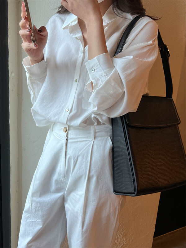 New year in early spring! [acme group] Korean fashion versatile temperament loose casual shirt (7 days of order arrangement) 0150# CLS