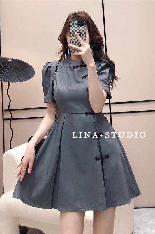 goods in stock! New in early summer! [Lina] Republic of China Fashion retro slim dress 0110-1# hjy