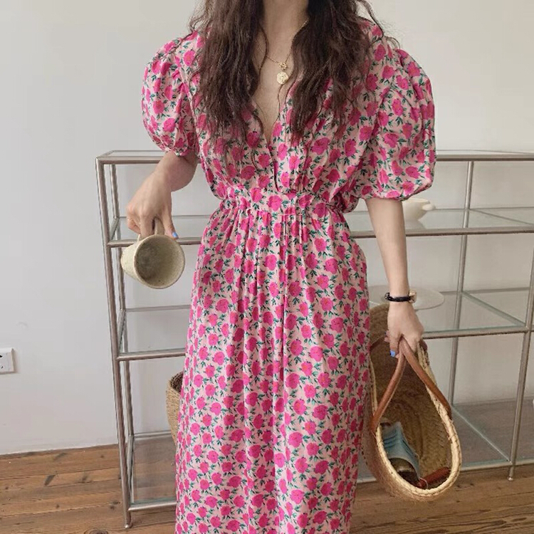 New in early summer! [rasion] French Vintage Floral Dress 8896# LSL