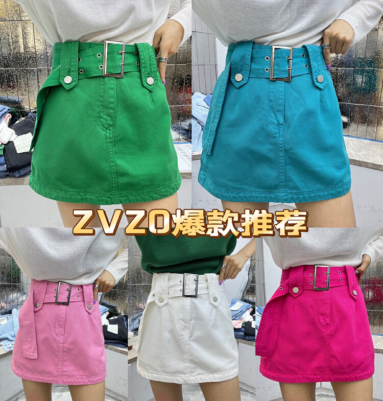 Original price 94.99! New in early summer! [zvzo] high waist version a slim skirt (with belt) yz6039# CLS