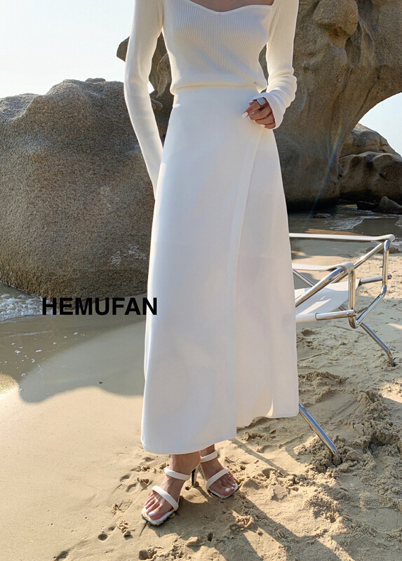 New year in early spring! [hemufan hemufan] simple style, retro and foreign style, slim skirt 3508# L
