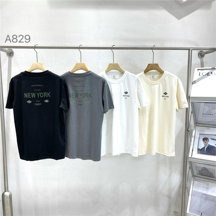 [Yeyue] Korean alphabet casual round neck short sleeve T-shirt a829# ZZL