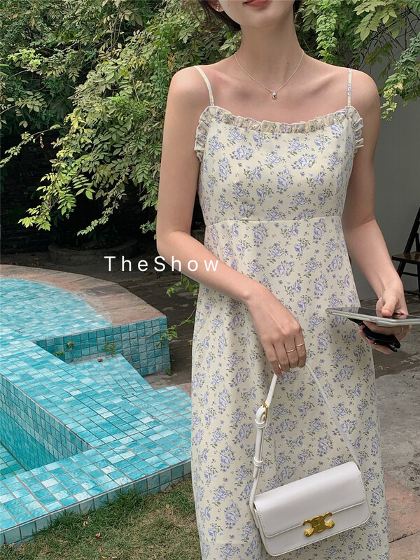 New year in early spring! [the show] gentle wind, small and fresh temperament, floral suspender dress 30050# CLS