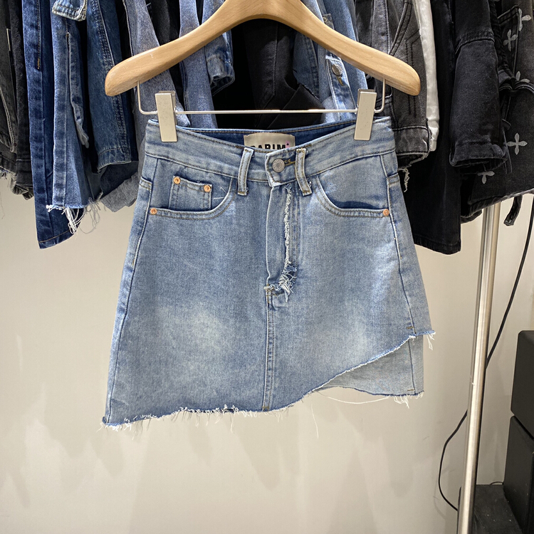 New in early summer! [by flow] high waist and thin A-line denim shorts w197# XYY
