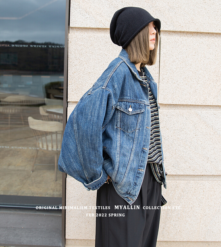 New year in early spring! [myallin] Versatile Single breasted denim jacket 60001# ozq