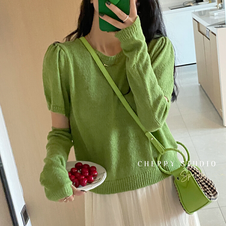 New year in early spring! [cherrystudio] Korean Mohair fashion sweater (with sleeves) 5045# HBx