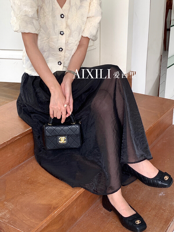 goods in stock! [aixili aisili] Korean version solid color loose skirt 6298# WPL