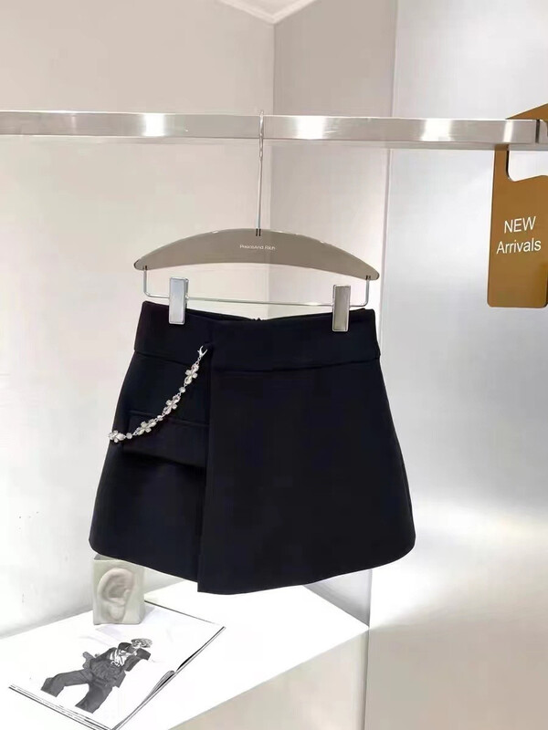 [d.ina] chain design versatile skirt pants (detachable with chain) 099-2# JJ