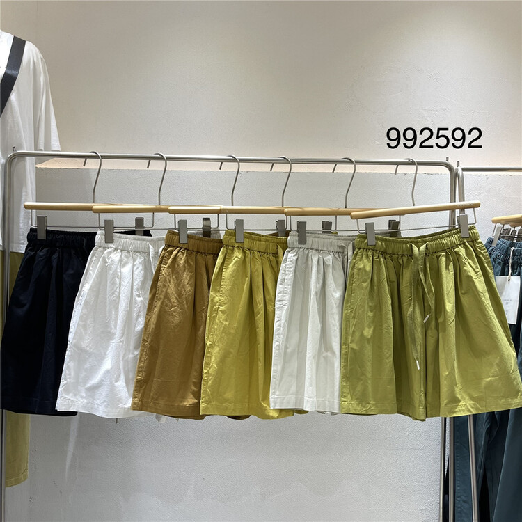 [twenty printed wood] elastic waist comfortable Korean casual shorts 992592 # L