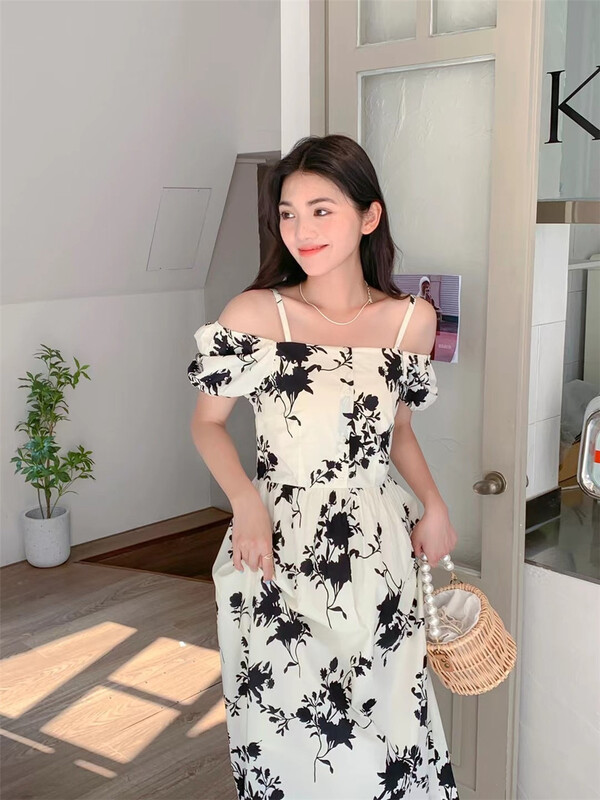 [single] Korean women's color matching dress 9981# JJ