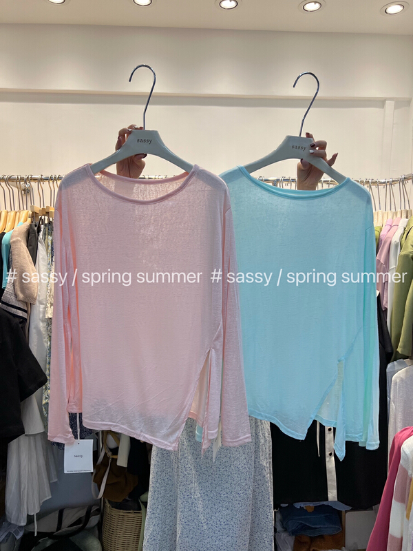 [sassy] New Korean style split sunscreen shirt 652# HBx