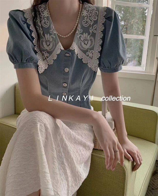 New in early summer! [linkayi] Korean embroidered Polo 30035# hjy