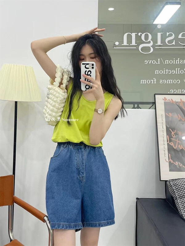 [Miss Jia] versatile basic solid vest / sling 6655# XYY