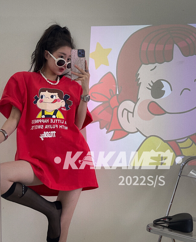 【KAKAMEE】韓系不二家女孩印圖短袖T恤  3927#  LSL
