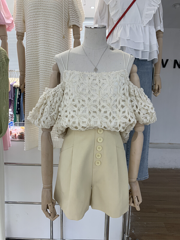 [going] one shoulder fashion suspender shirt 7915# lwy