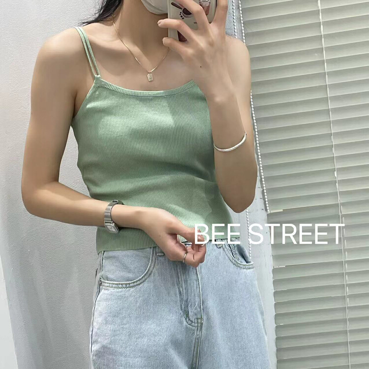 [bee Street] Korean comfortable vest / sling 235-7# lwy