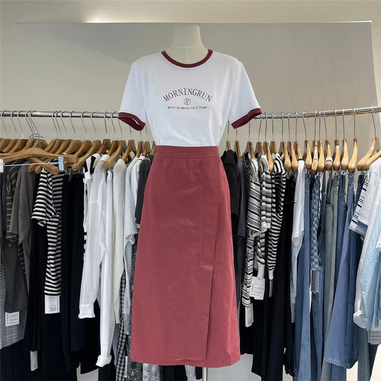 [Boran · Boran] simple irregular slim skirt 22b7202# LSW