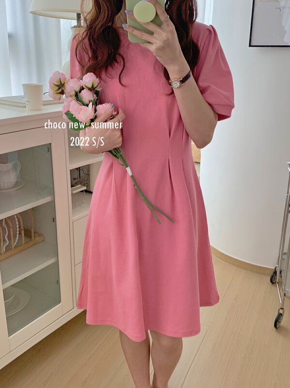 New in early summer! [choco] Korean style clean slim dress 8255# HBx