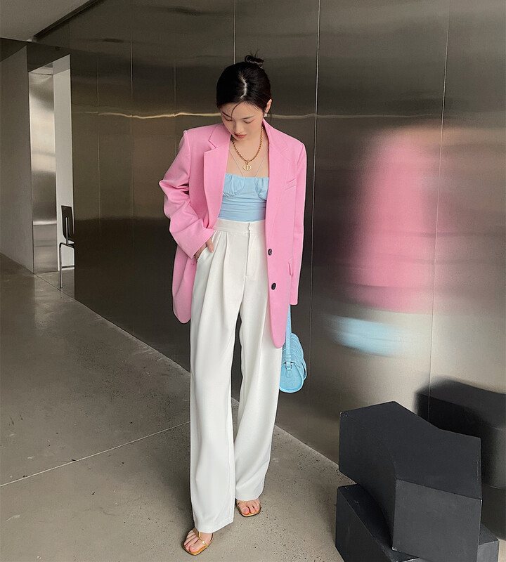 goods in stock! New year in early spring! [DS] European versatile straight pants a6272# Cl