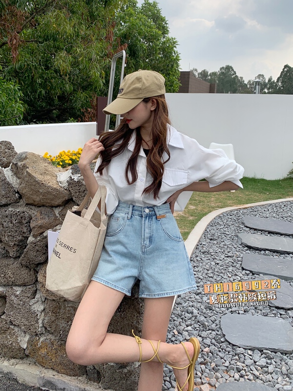 [T.H] Korean loose casual denim shorts 16992# LSW