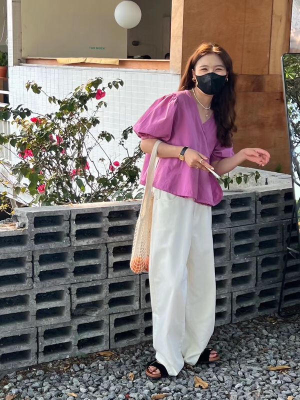 goods in stock! New in early summer! [sanbara] Korean version simple temperament small shirt y9038# LSW