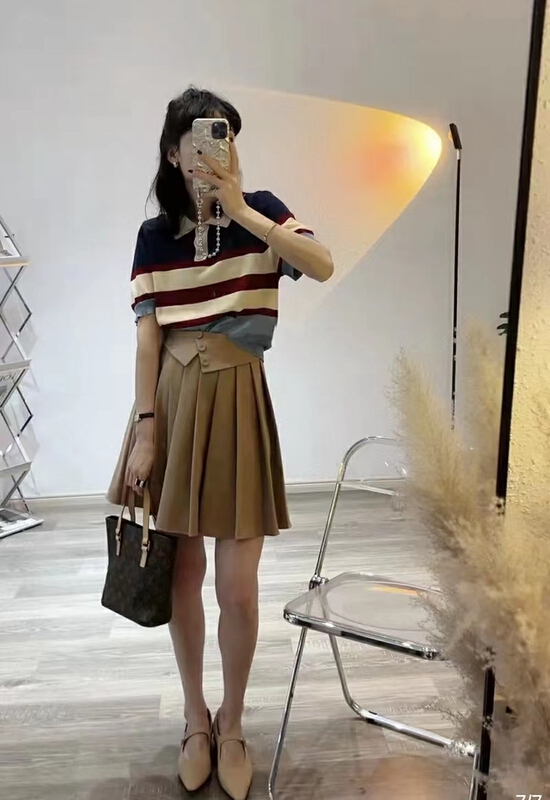 [city light] fashion color blocking Pullover Sweater 6529# XJ