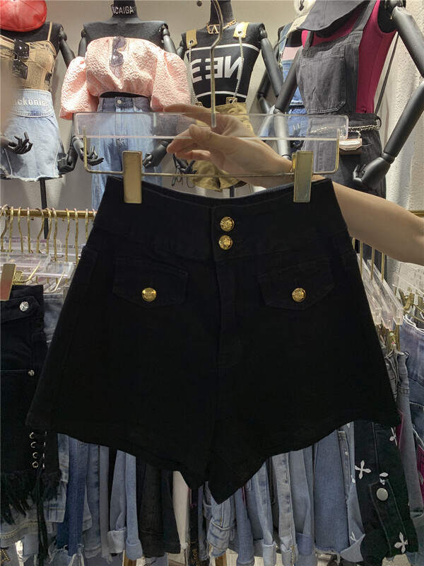 【F Home】Fashion Retro High Waist Casual Denim Shorts 3529# PCZ