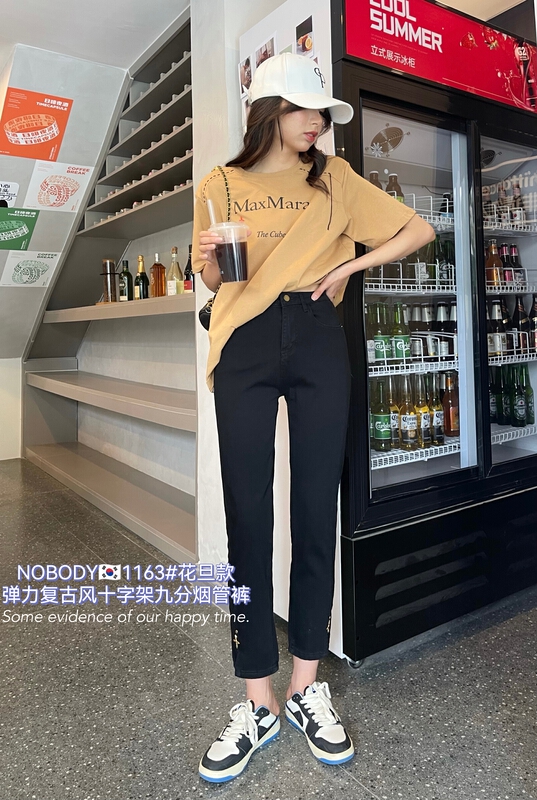 New year in early spring! [pour one] Korean straight comfortable jeans f1163# L