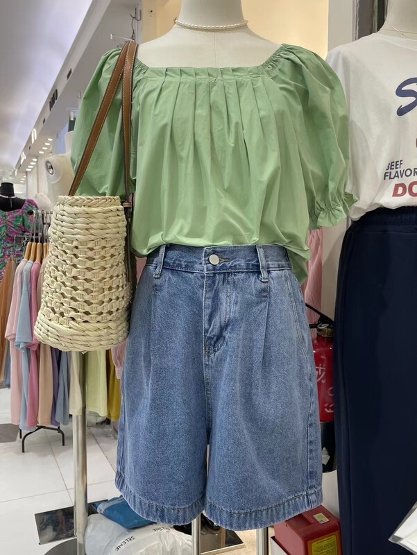 [malt] square neck style fashion blouse 3088# XYJ