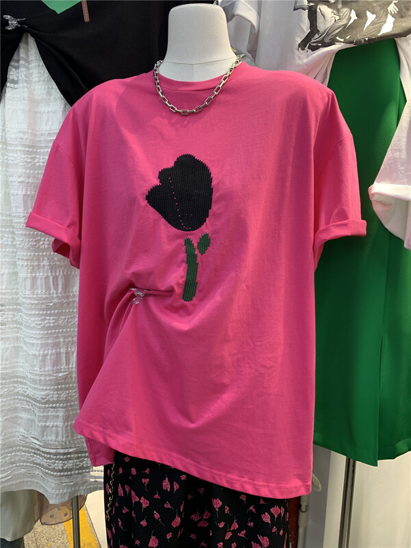 goods in stock! [Sasa] design sense Vintage literary short sleeve T-shirt 4718# PCZ