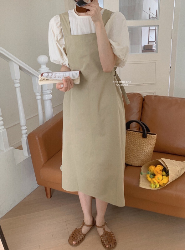 [your room] Korean casual loose suspender skirt (excluding inner matching) 628-1# cqw