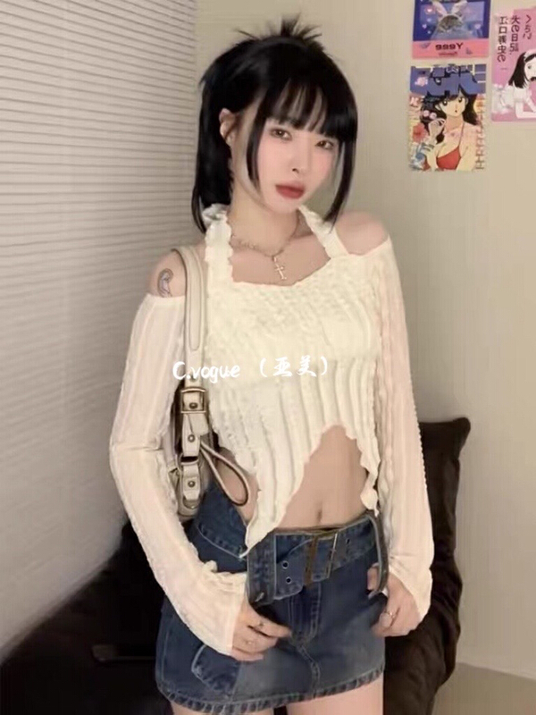 [c.vogue] French sweet and spicy lace up blouse (only for small blouses) 2389# PCZ