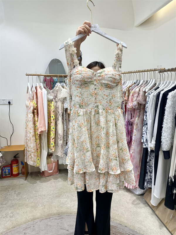 [Joyce stang] little woman floral suspender dress ys1-106# JJ
