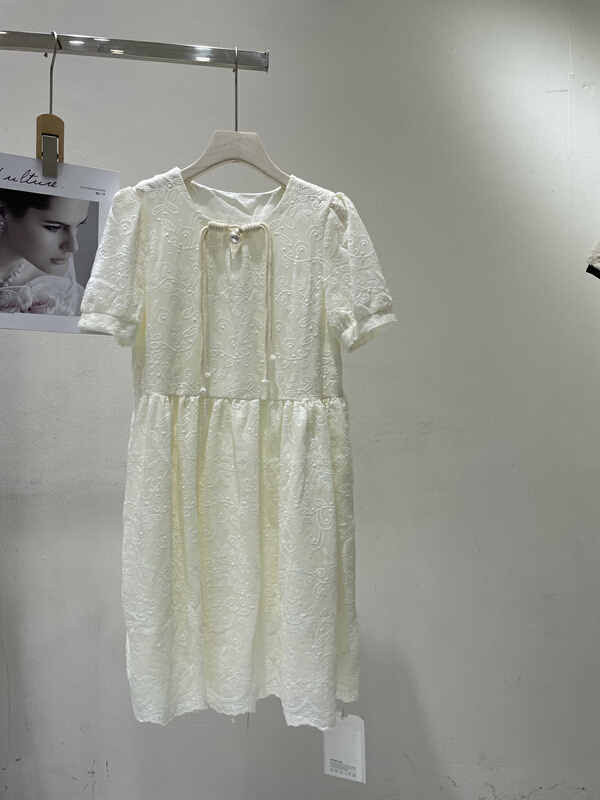 [Yingying new clothes] fashionable round neck embroidered dress 7488# Cl