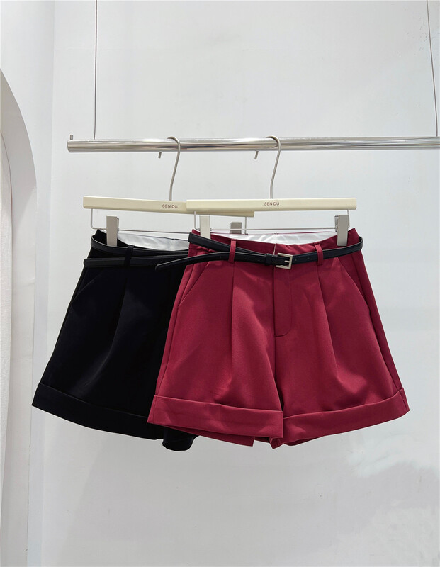 [sendu] Korean hem ins versatile casual shorts (with belt) 51031# CSX