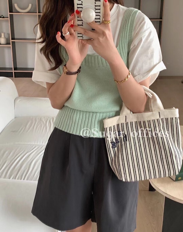 New year in early spring! [sugar offices] basic versatile solid color vest blouse 1051# HBx