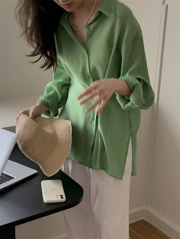 In early summer! [C oni] solid color loose and versatile comfortable sunscreen shirt c335-b2223\lwy