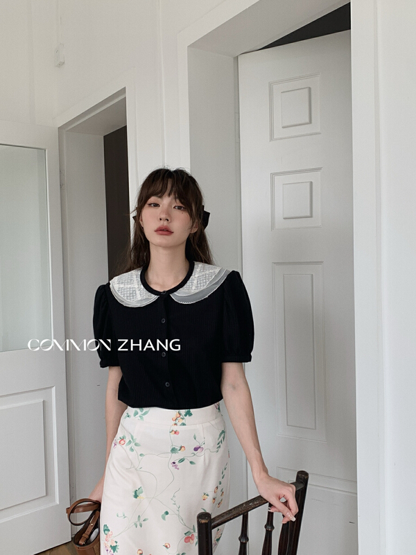 初夏上新!【CZ ZHANG】韓版顯瘦拼色小衫  62402#  XYJ