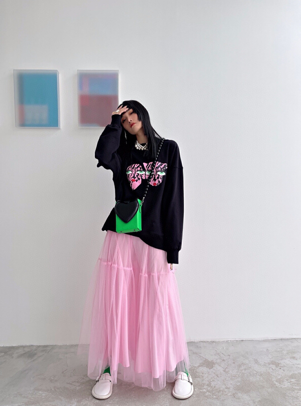 [d.two D2] tiger printed loose sweater 2120137# zxl