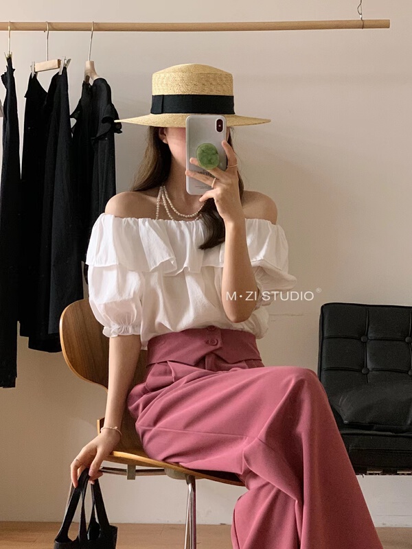 [m.zi studio] Korean slim and versatile shirt 5606# HBx