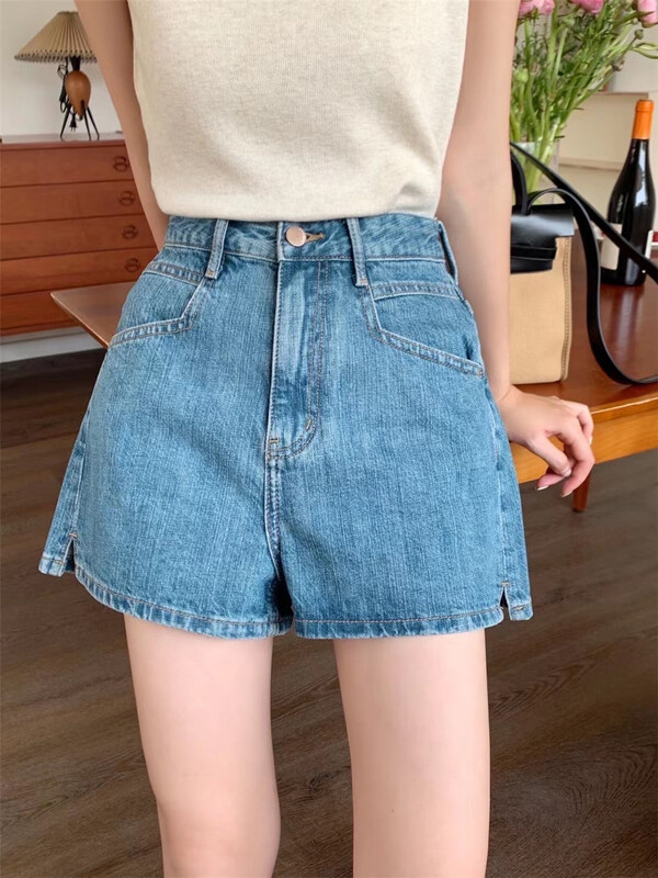 goods in stock! [buyer Yan Xuan - barbu] Korean casual slim denim shorts 81149# Cl