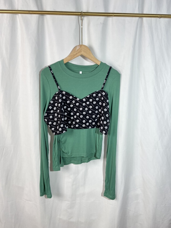 New in early summer! [Yi show shop] simple casual Korean shirt (with vest) 1040\cl