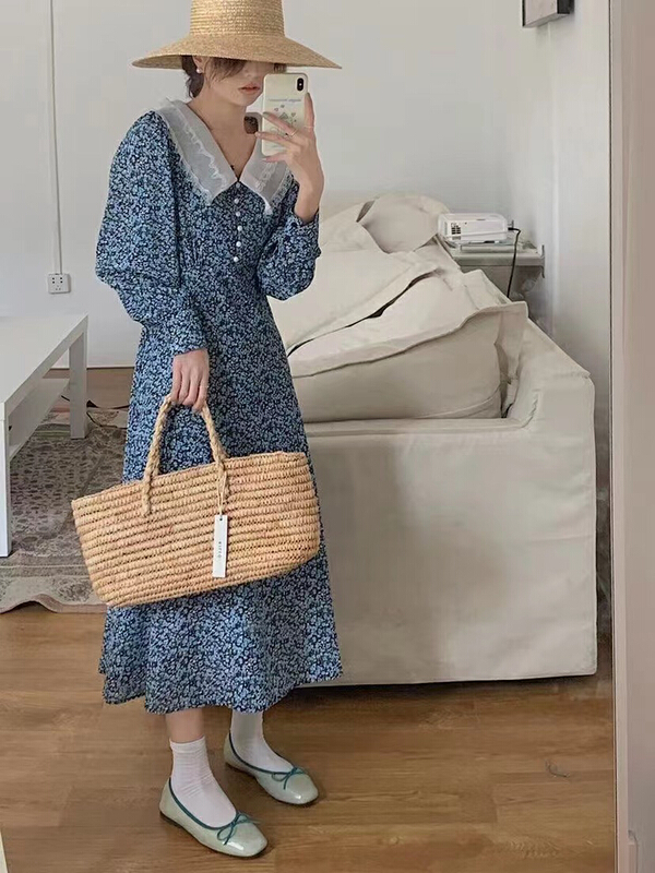New year in early spring! [timely rain] Han Feng's sweet retro dress 31258# jhy