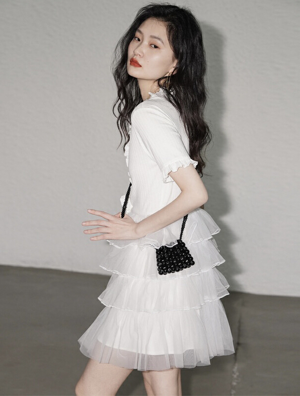 [by] white cake design sense, minority high sense dress 0052# Cl