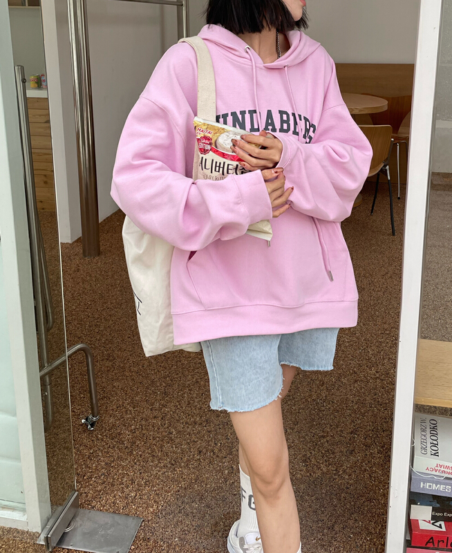 goods in stock! New year in early spring! [keyboard] Korean letter printed hooded casual sweater a-8885# LSL