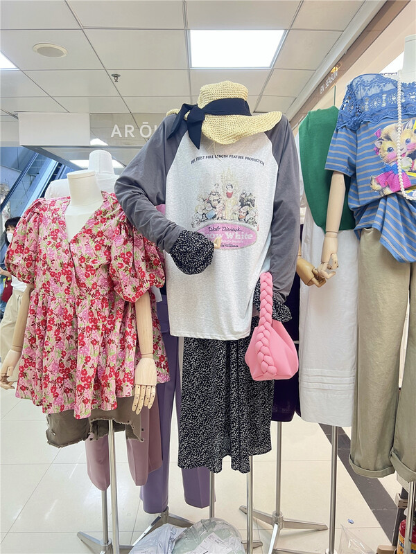 [dodo] color blocking fashion pattern printed sunscreen shirt t907# LSL