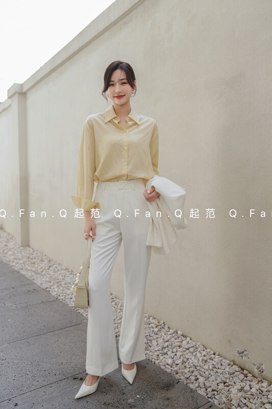 [style] side slit versatile micro pull trousers 8661# JJ